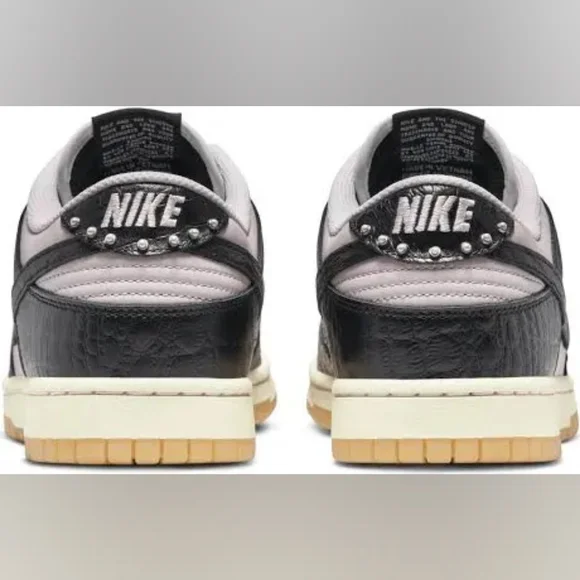 Nike Dunk Low LTD Pink Foam Black Croc Embossed Men's Sneakers - Picture 5 of 7